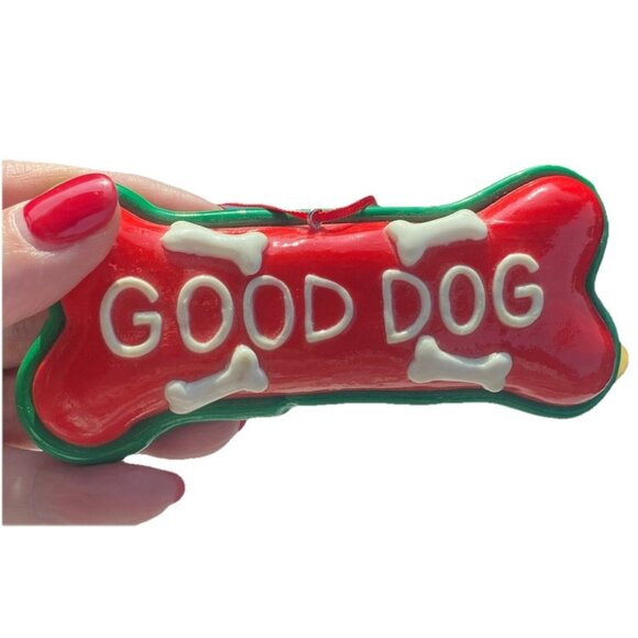 Dog Biscuit Christmas Tree Ornament Bone Good Dog Loyal Companion Holiday Puppy - Picture 6 of 10